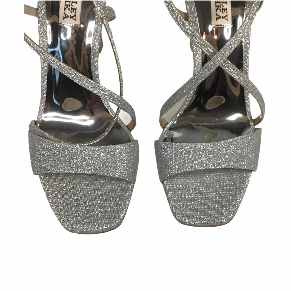 Badgley mischka | Ebiza metallic high heel sandal